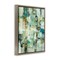 Stupell Industries Restless Green Abstraction Framed Floater Canvas Wall Art Design by Lisa Ridgers